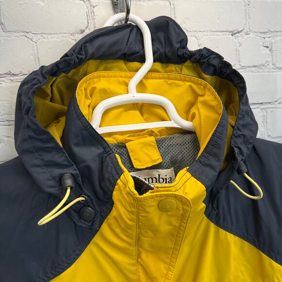 Columbia Womens Interchange Jacket Yellow Black Hooded Waterproof Rain Jacket L - Picture 5 of 12